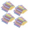 KALLORY 20 Sheets Round Colored Dot Stickers for Paper and Boxes, Writable Small Circle Labels for Classroom Teaching and Creative Crafting, Adhesive Color Coding Dots and Office Use