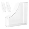 KALLORY 3pcs Plastic Clear Mail Organizer, Vertical File & Book Holder