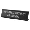 KALLORY Funny Office Nameplate Metal Genius Desk Sign for Workspace