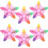 KALLORY Highlighter Pen Five Point Star Red PP Star Shaped 6pcs for Writing