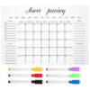 KALLORY Small Acrylic Calendar, Refrigerator Dry Erase Board Magnetic Clear