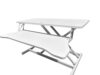 KAM-LITE 32 Inch Desk Converter, Height Adjustable Sit to Stand Riser, Dual Monitor and Laptop Workstation with Wide Keyboard Tray, Standing Computer Desk, WHITE