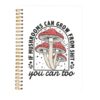 KAOWT Funny Mushroom Inspirational Gifts Spiral Notebook Journal 5.5x8.3