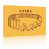 KARMA Cat Domino Pattern Metal Sign Wall Decor 12x8in