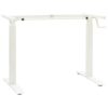 KASCBRTW Manual Height Adjustable Standing Desk Frame, Hand Crank Sit Stand Desk Base, Carbon Steel Ergonomic Workstation Frame for Tabletop Width 47.2"-70.9"