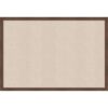 Kate and Laurel Framed Fabric Pinboard, 36x24 Neutral Crosshatch Design