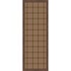 Kate and Laurel Framed Magnetic Board, 36x12 Brown Plaid Design