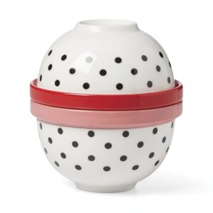 kate spade new york On The Spot Mini Nesting Set, 8-Piece, White/Multi