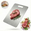Katuchef Titanium Cutting Board for Kitchen, Pure Katu chef Titanium Cutting Boards, Double Sided Non Toxic Chopping Board for Cutting Meat Vegetable Fruit,Easy to Clean(L-13.39L*9.06W)