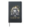 Kawaii Creepy Goth Girl Burning Church, Feeling Hot Today Hardcover Journal, Black