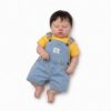 KAWAYII -24 Inch Pickle Lifelike Handmade Reborn Bebe Boy Doll Soft Cuddly Vinyl Newborn Baby Doll Cloth Body Big Chubby Face Sleeping Newborn Dolls Babies Toy Set
