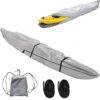 Kayak Cover for Lettmann The Dude 75, 600D Waterproof Heavy Duty Canoe , UV Resistant Tear Proof Kayak Cover for Outdoor Storage & Travel