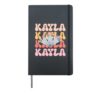 Kayla Retro Name Nail Art Hobby Hardcover Journal, Black