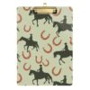 Kcldeci Acrylic Clipboard A4 Size Clipboards for Classroom Nursing Western Cowboy Riding Horse Clip Board Hardboard for Office Supplies, School Silver 12x9in