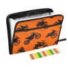 Kcldeci Expanding File Folder,13 Pockets Accordion File Organizer, Black Dirt Bike Jumps A4 Letter Size Paper Document Receipt Organizer Accordian Filing Folder