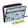 Kcldeci Expanding File Folder,13 Pockets Accordion File Organizer, Papillon Dogs and Heart A4 Letter Size Paper Document Receipt Organizer Accordian Filing Folder