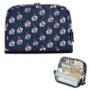 Kcldeci Standing Pencil Case Large Capacity Zippered Pen Pouch,67 in White with A Santa Hat