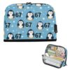 Kcldeci Standing Pencil Case Large Capacity Zippered Pen Pouch,67 Penguin Star