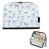 Kcldeci Standing Pencil Case Large Capacity Zippered Pen Pouch,Blue Bows and Ribbons