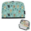 Kcldeci Standing Pencil Case Large Capacity Zippered Pen Pouch,Chihuahua Dog Pattern