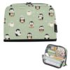 Kcldeci Standing Pencil Case Large Capacity Zippered Pen Pouch,Coffee Time Penguin Pencil Bag for Girls Boys Office School