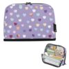 Kcldeci Standing Pencil Case Large Capacity Zippered Pen Pouch,Colorful Candy Heart Pencil Bag for Girls Boys Office School