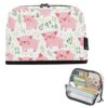Kcldeci Standing Pencil Case Large Capacity Zippered Pen Pouch,Cute Pink Pig Pattern