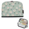 Kcldeci Standing Pencil Case Large Capacity Zippered Pen Pouch,Daisy on Sage Green Pencil Bag for Girls Boys Office School