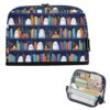 Kcldeci Standing Pencil Case Large Capacity Zippered Pen Pouch,Ghosts on Bookshelves1 Pencil Bag for Girls Boys Office School