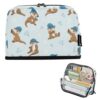 Kcldeci Standing Pencil Case Large Capacity Zippered Pen Pouch,Otters Blue Baseball Caps