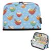 Kcldeci Standing Pencil Case Large Capacity Zippered Pen Pouch,Ramen Noodles and Bowls