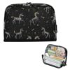 Kcldeci Standing Pencil Case Large Capacity Zippered Pen Pouch,Unicorn Skeletons 1 Pencil Bag for Girls Boys Office School
