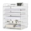 Keemute 6 Tier Desk Organizer & File Organizer, Heavy-Duty Thick Metal Letter Tray with Large Capacity, Easy Assembly for Home Office & Classroom, White
