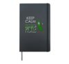 Keep Calm and eat a Pickle - Pickle Cartoon Hardcover Journal, Black