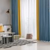 Keep Warm Draperies Thick Nordic Style Blackout Grommet Window Curtain Curtains with Hooks Blackout Curtain Double Layer for Living Room-J W500cm X L270cm (Ee W700cm X L270cm)
