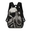 KEIGPERI Steam Train Laptop Backpack with Side Pockets for Travel Work