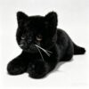 KEJUOM 18 Inch Weighted Cat Plush, Realistic Ragdoll Kitten Stuffed Animal, Soft Fluffy Plush Pillow, Cute Companion Decor Gift for Teens Adults, 290g (Solid Black)