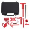 Kelawoly Woodworking Measurement Tool Kit Woodworking Project Layout Tools Set Ruler Set with 9 Aluminum Alloy Tools for Wood Board Splicing Drawing Carving