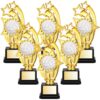 Kenning 6 Pcs Soccer Softball Baseball Basketball Trophy Award 7.87 Inch Gold Cup Sports Medals Bulk Tall Contest Trophies Team Reward Prize Gift for Competition Sports Tournament Party(Volleyball)