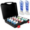 Kerty 1 Pack Name Tag Organizer Case, 59-Slot EVA Lined Name Badge Organizer Tray with 30 Horizontal Badge Holders, Name Badge Holders Box for Office, Events, Conferences