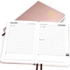 KESOTE 2026-2027 Academic Daily Hourly Planner - One Page per Day, July 2026 to June 2027 Diary 5.7 x 8.3" Hardcover, Rose Gold