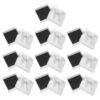 KESYOO 10pcs White Pearlescent Paper Jewelry Box Set with Lid and Bowknot