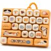 Keyboard Fidget Toy, 26-Key Clicky Keyboard Clicker for Stress Relief (Yellow)
