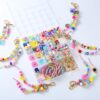 Keychain Making Kit, Bag Charm Kit, 488 PCS DIY Bead Kit with 8 Keychains