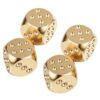 KFHENSOMR 4 Pcs Solid Brass Dice Copper Gold Dice Set, Heavy Metal Dices