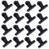 KHBUAB 20pcs Mini Metal Bull Hinge Clips Black Paper Clamps for Notes and Schoolwork, Multi-Functional Space-Saving Organization, Stylish Metal Design for Office Presentations