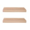 KHBUAB 2pcs Wooden Domino Holder Tray Rack for Mexican Train Dominoes and Board Games, Portable Khaki Wood Organizer with Versatile Use for Outdoor Gatherings and Play Sessions