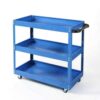 KiBcsLic Three-Tier Tool Cart Metal Rolling Tool Cart Adjustable for s, Hobbyists, Garage, Auto Repair Shop, HM4051