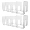 KICHOUSE 2pcs Acrylic Shoe Rack Organizer 4-Section Stackable