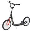 Kick Scooter for Kids 5+, 16-Inch Inflatable Wheels, Dual Brakes, Black